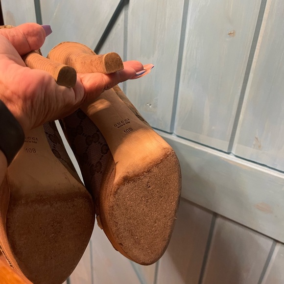 🤎🇮🇹Vintage Gucci Beige & Ebony original GG Size 10 - Picture 11 of 13